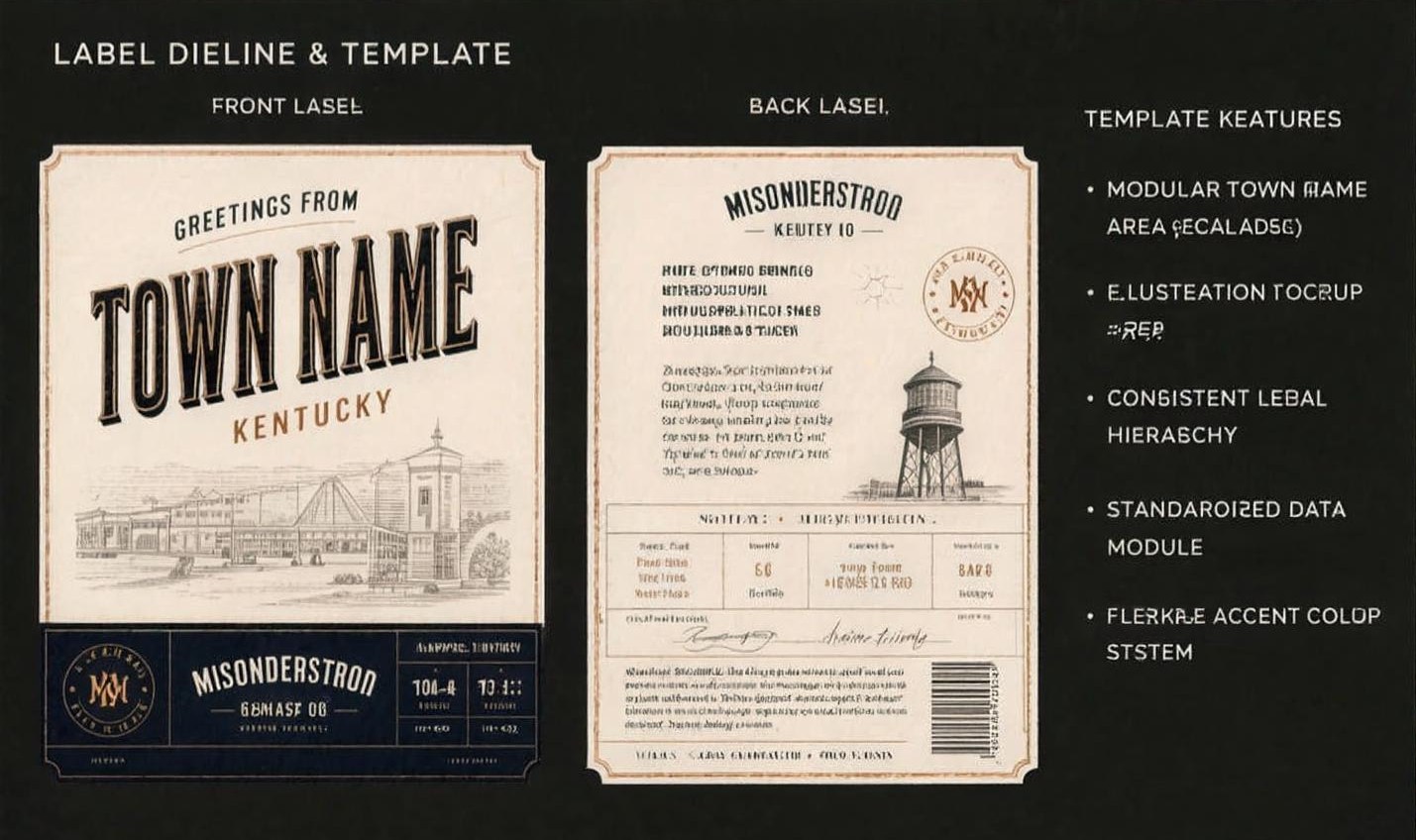 Label dieline and template