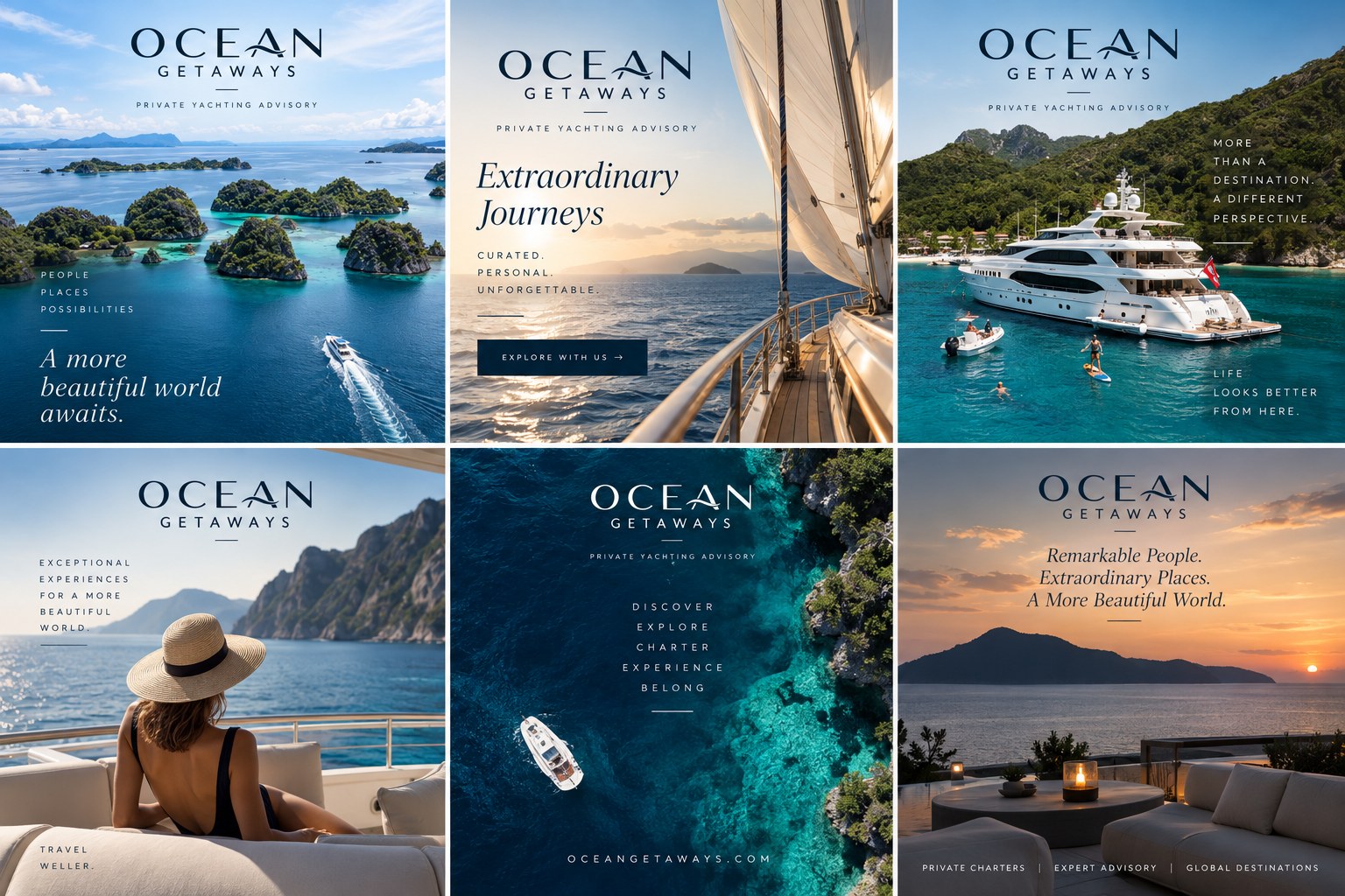 Ocean Getaways social media posts